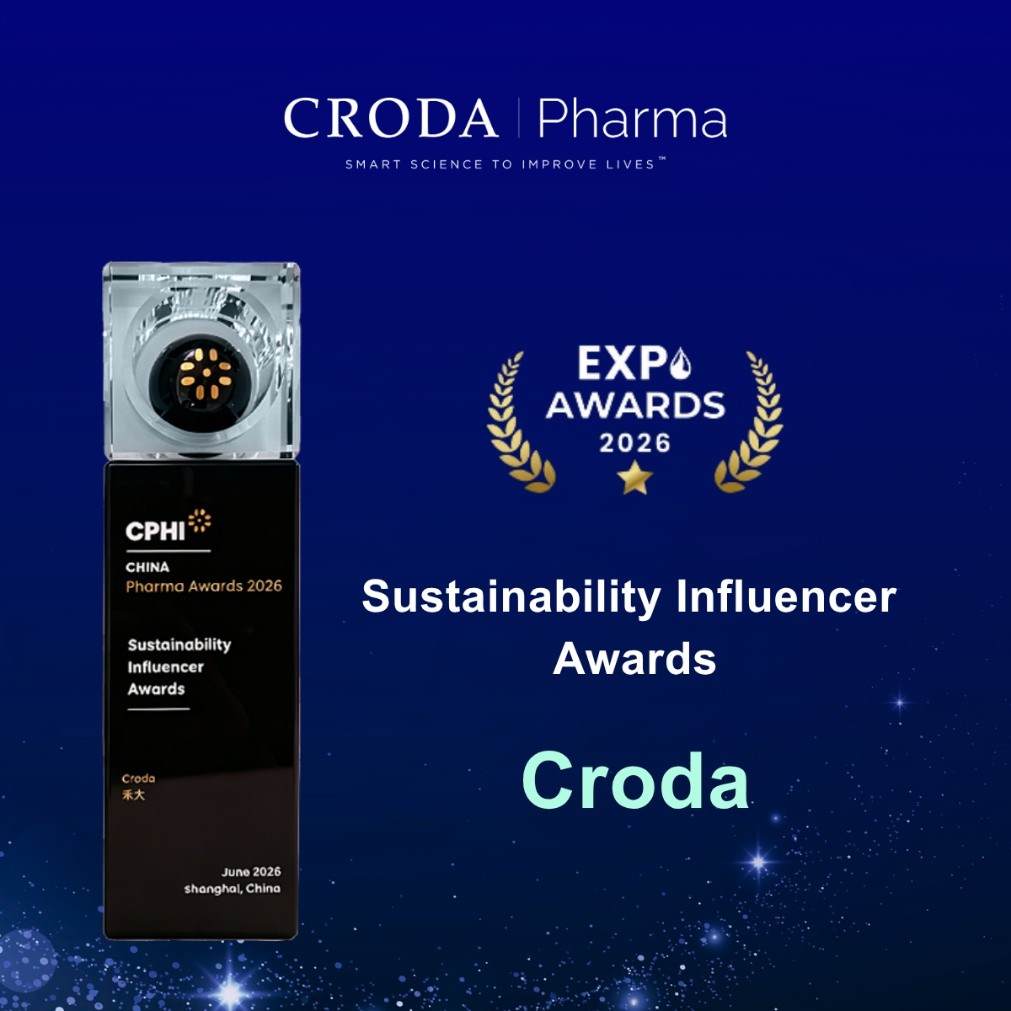 Croda Pharma has also continued to set industry benchmarks in sustainability. It was awarded the CPHI China Sustainability Influencer Award in recognition of the systematic contributions to green development and corporate social responsibility