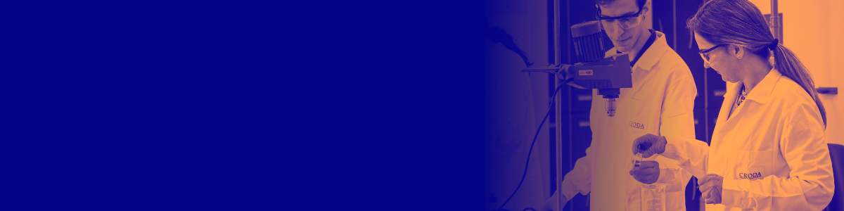 Blue and orange washed banner 