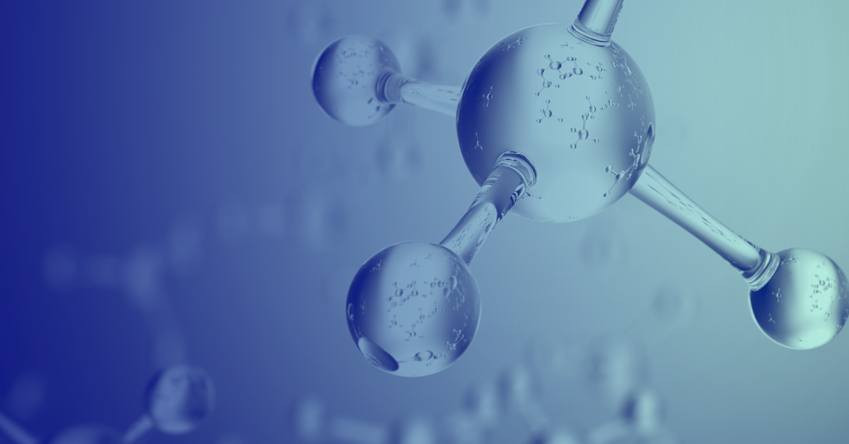 small molecule with blue overlay