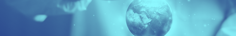 banner representing sustainability for the earth and vaccines