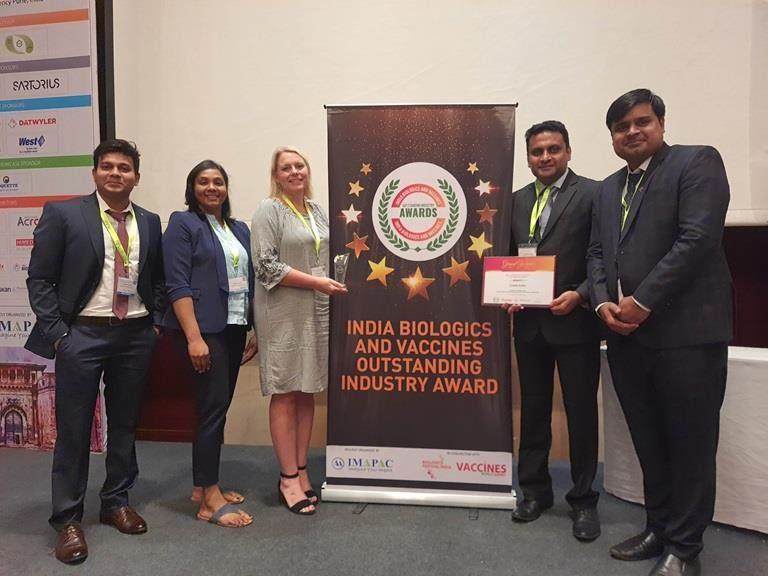 Croda Pharma employees collecting BVOIA award