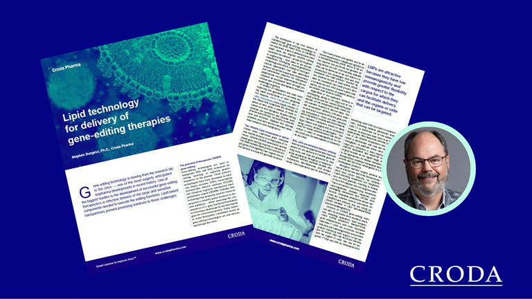 Steve Burgess PhD, Head of Nucleic Acid Delivery, Croda Pharma