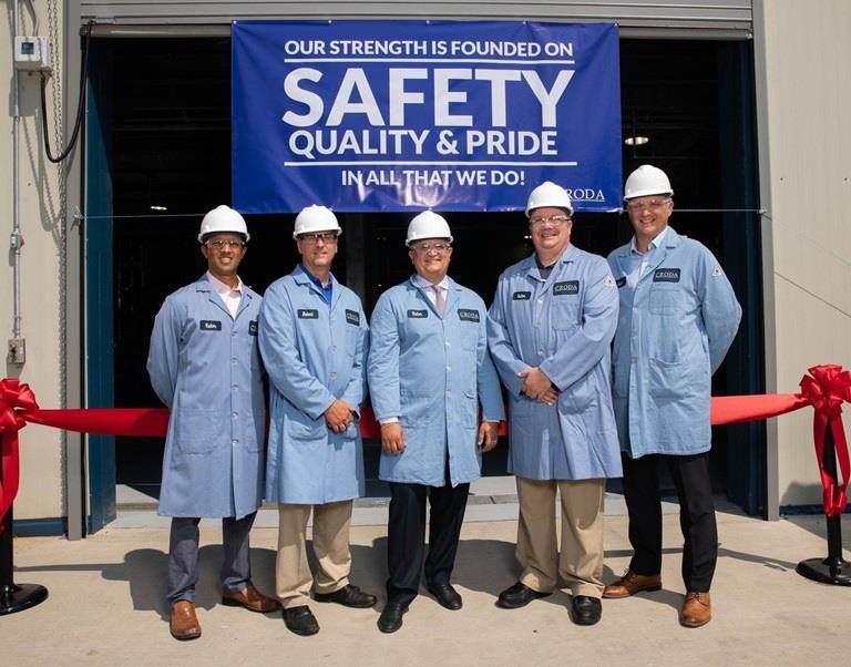 Croda Pharma employees ribbon cutting of Mill Hall site