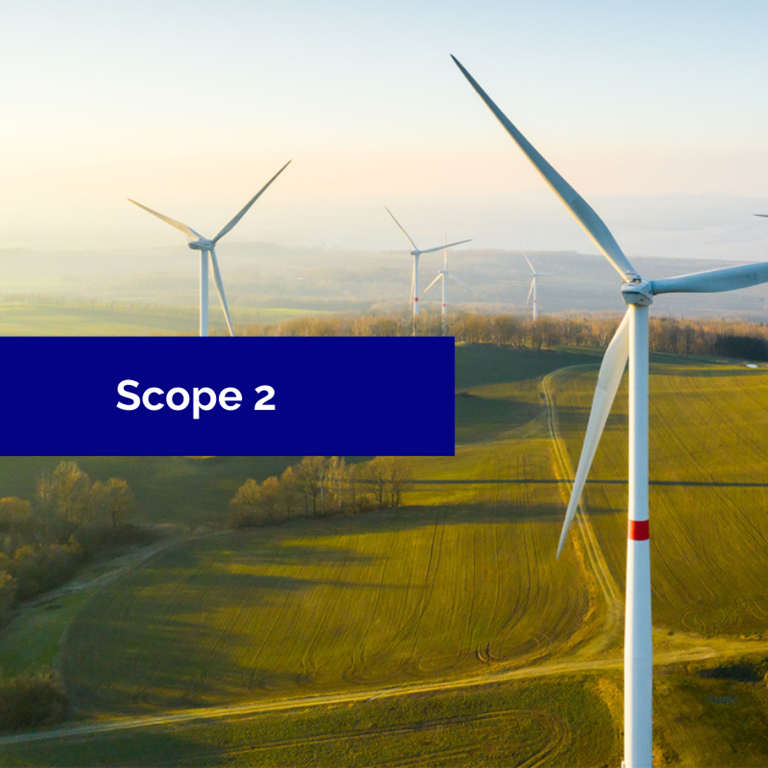 Wind turbines with Scope 2 overlaid
