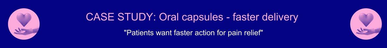 oral capsules case study - patients want faster action for pain relief