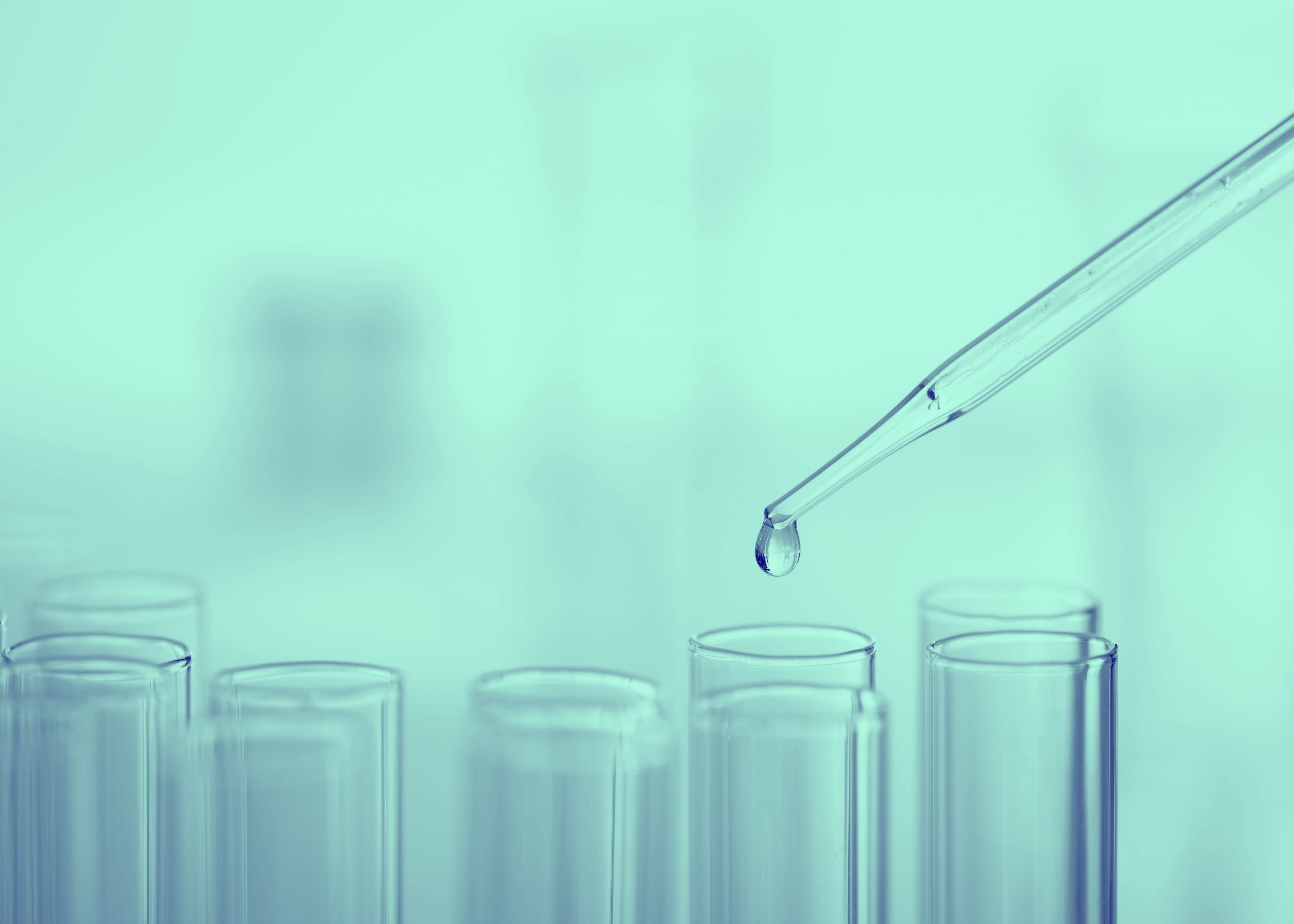 Blue washed image of test tubes