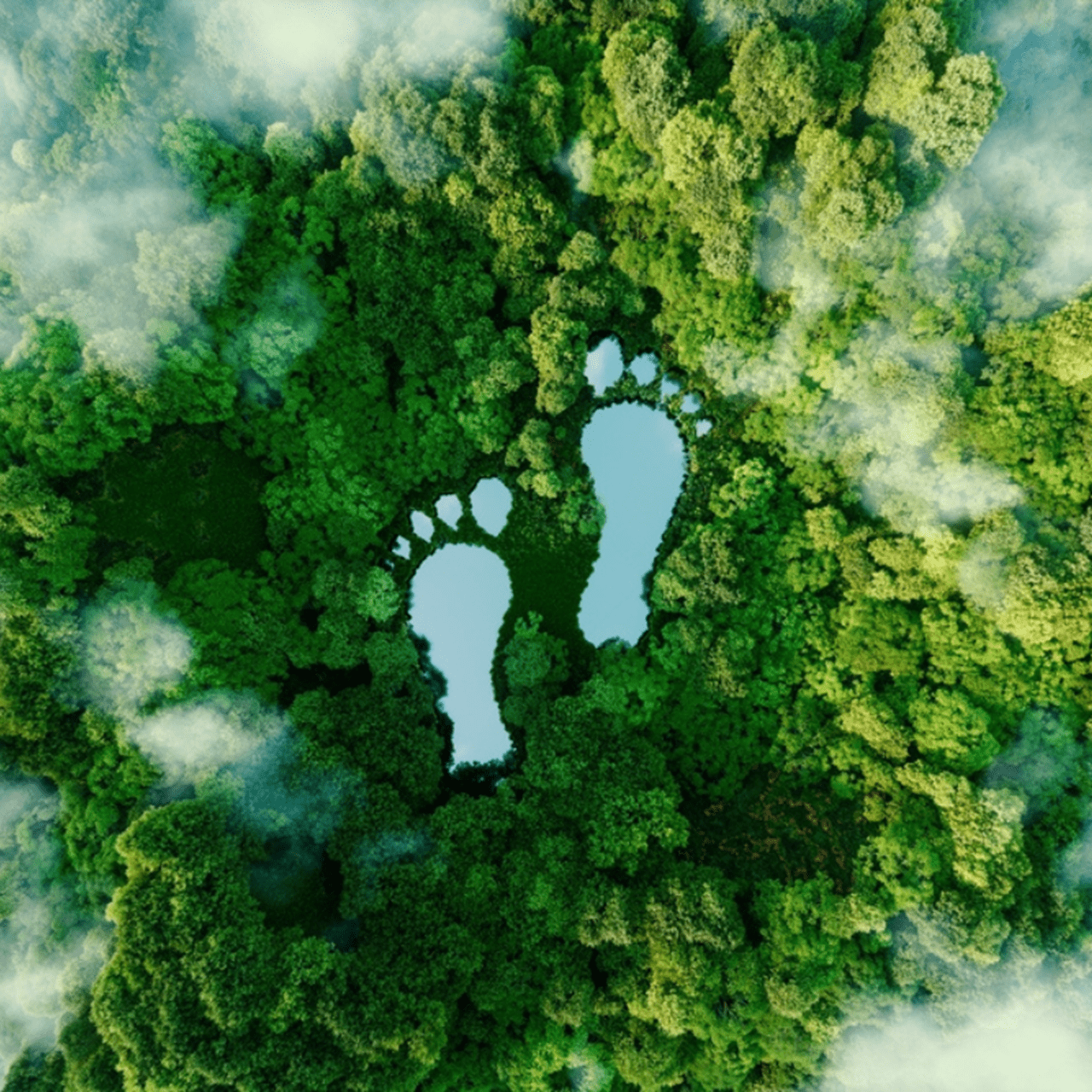 Trees with footprints