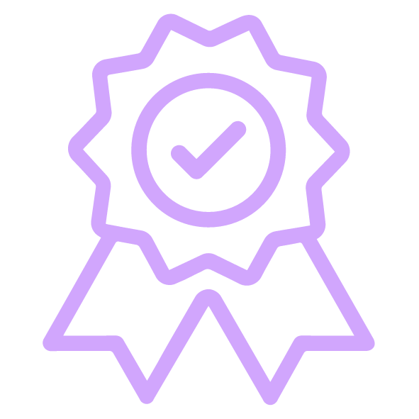 purple rosette graphic icon