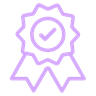 purple rosette graphic icon