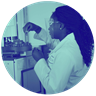 Female Croda Pharma employee formulating in lab