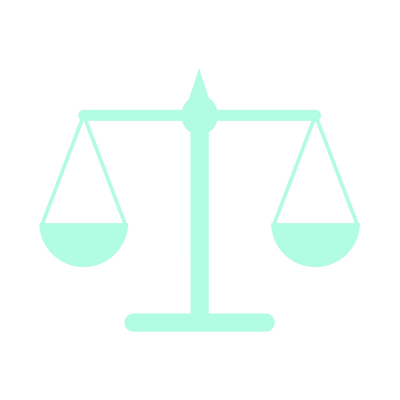 blue cartoon icon of weighing scales