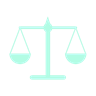 blue cartoon icon of weighing scales