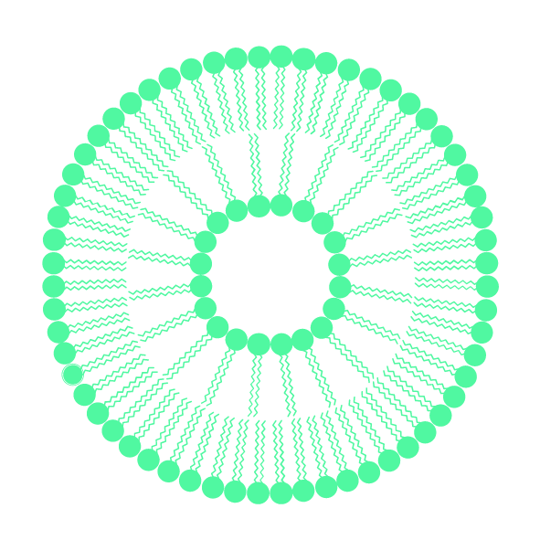green cartoon icon representing a lipid