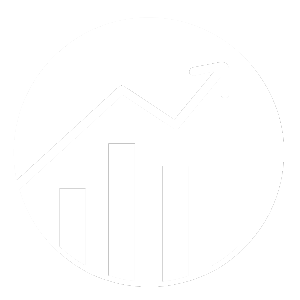 white cartoon graphic of upward graph