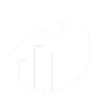 white cartoon graphic of upward graph