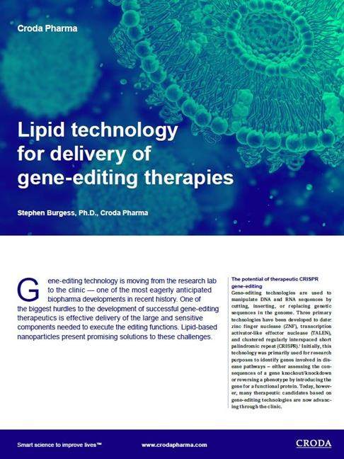 Lipid delivery for delivery gene-editing therapies