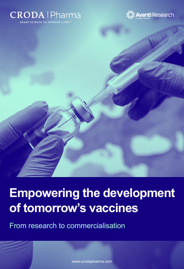 Cover of Empowering the development of tomorrow's vaccines brochure from Croda Pharma