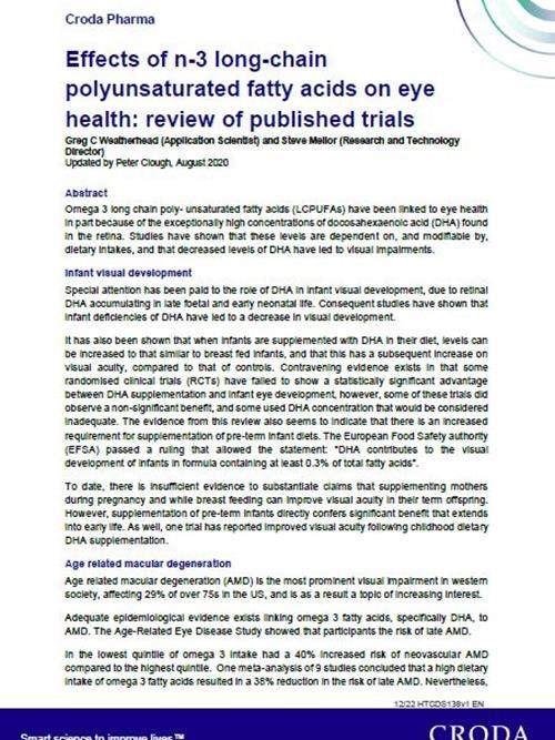 n-3 長鎖多価不飽和脂肪酸が母体の栄養に及ぼす影響:公表された試験ケーススタディのレビュー