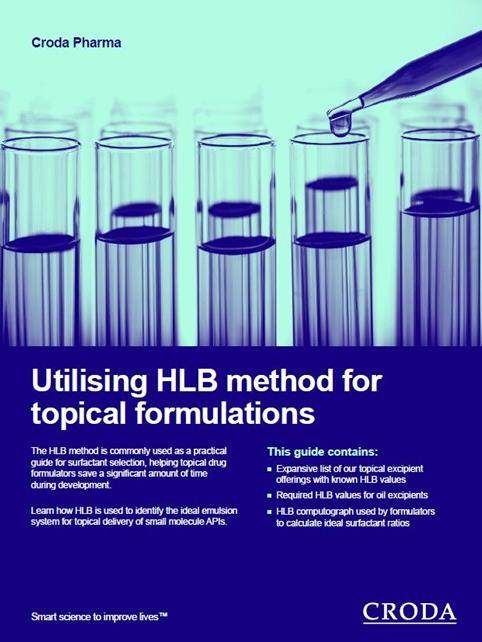 Utilising HLB method for topical formulations