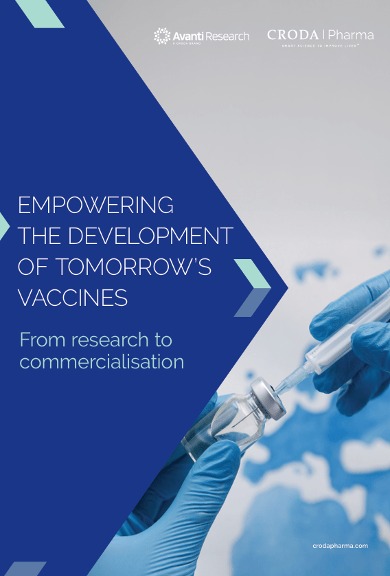 Cover of Vaccine brochure from Croda Pharma