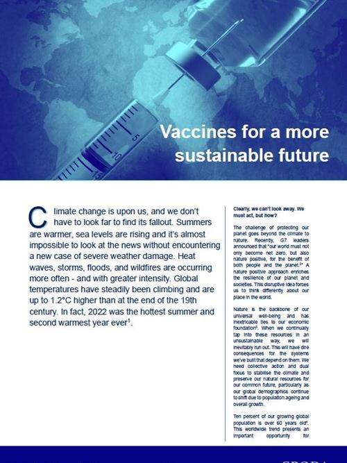 Download Croda Pharmas new whitepaper, Vaccines for a sustainable future