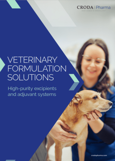 cover of brochure from Croda Pharma: Veterinary Formulation Solutions