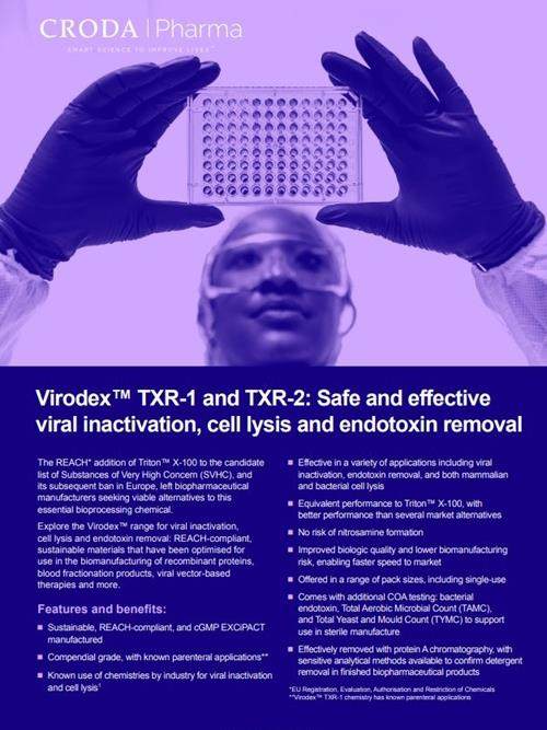 Front cover of virodex brochure