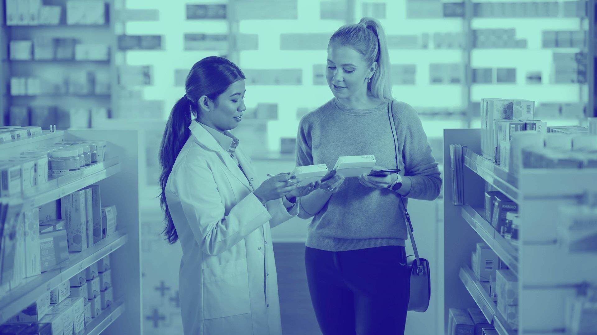 Pharmacist Advising customer