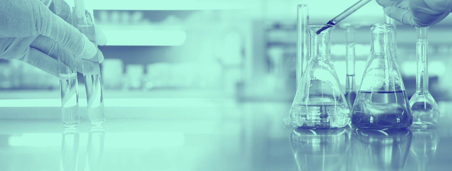 test tube and flask in medical chemistry